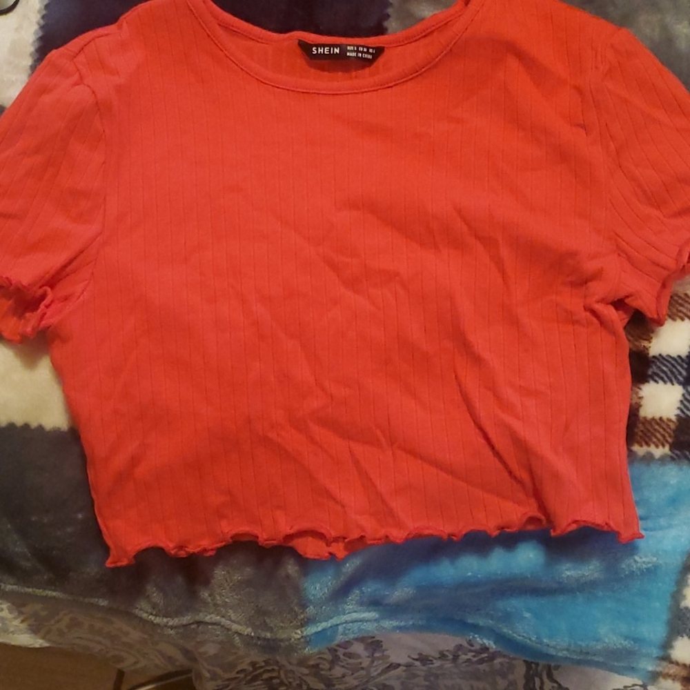 Red crop top